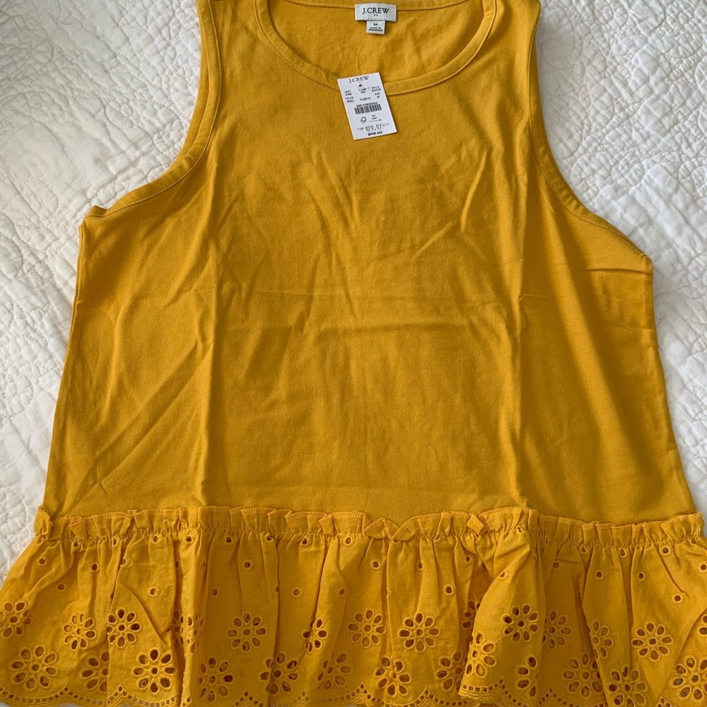 Jcrew Factory Ruffle Detail Tank